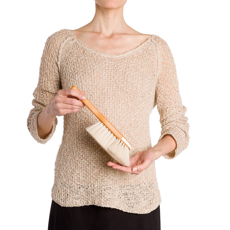 REDECKER S-Shaped Dust Brush with Goat Hair Bristles and Waxed Beechwood Handle, Made in Germany - Dust Brush for Books - Goat Hair Dusting Brush - Image 3